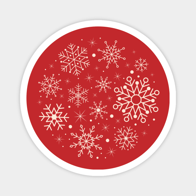 Christmas Snowflakes Magnet by VeronikaCreative